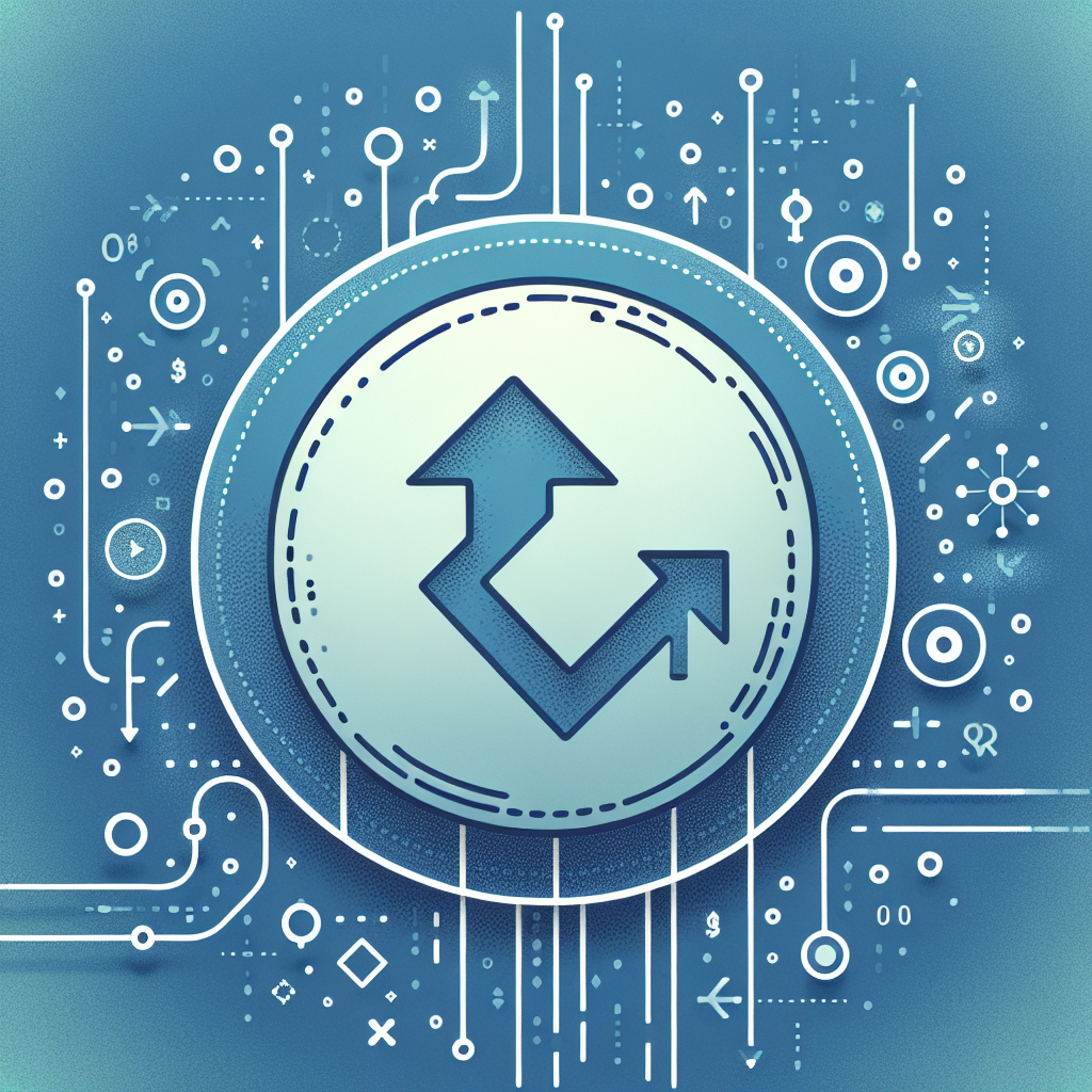 Abstract digital background with circuit lines and arrows, representing financial market trends.